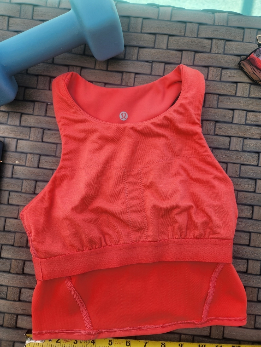 Lululemon Energy Longline Bra Size 4 Coral Medium Support Racerback Womens Gym - Picture 6 of 9